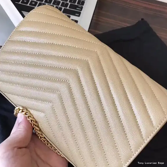 Tony Luxuries MATELASSÉ WALLET YSL CHAIN CASSANDRE 0504